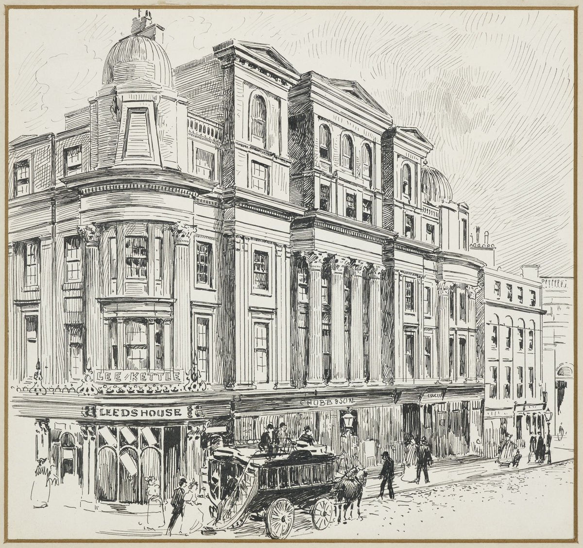 Newall's Buildings, Market Street, Site of the present Royal Exchange